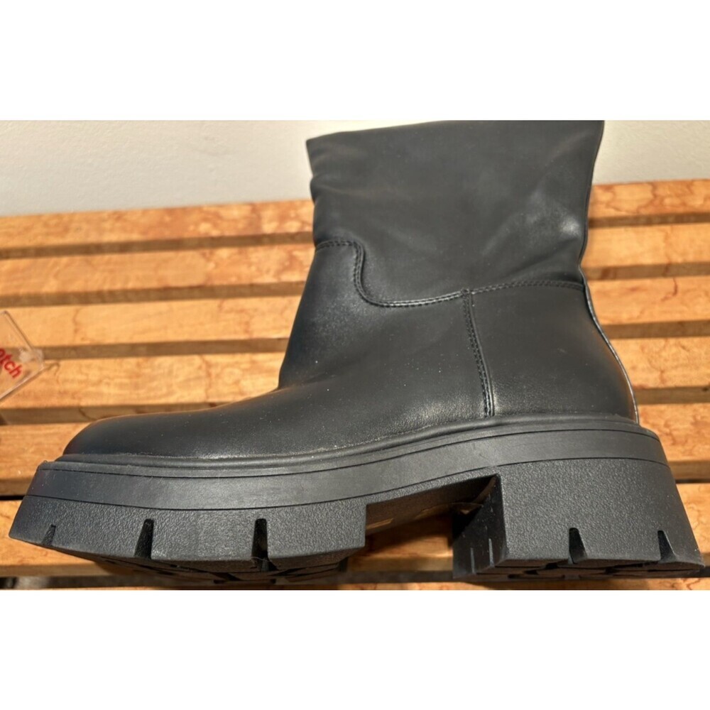 Azalea Wang Quintessence Colorblocked Chunky Lug Sole Heeled Boots 7.5 - Picture 10 of 16